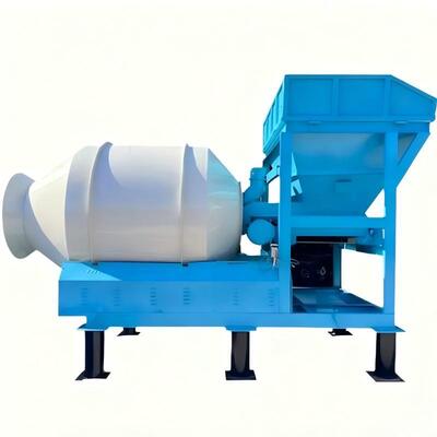 Cement Plant Equipments Reliable Fixed Hopper Drum Concrete Mixer Construction Machinery For Mine Infrastructure
