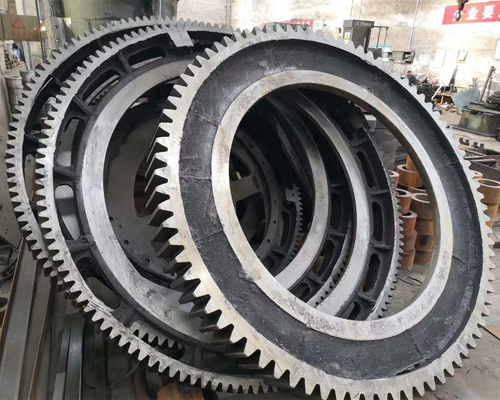 10Module ถึง 70Module Big Ring Gear สำหรับเตาโรตารี่และ Ball Mill
