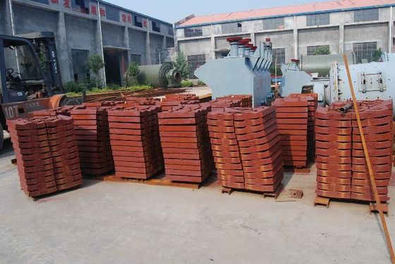 เหล็กกล้าแมงกานีสสูง Ball Mill Shell Liners และ Magnetic Lining Board