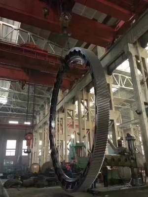 Big Kiln Girth Gear Ring Mill Girth Gear และ Mill Pinion Gear การทำงานที่ราบรื่น