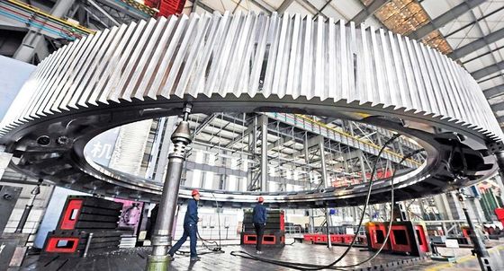 10 โมดูล 100 มม. Dressing Ball Mill เกียร์เส้นรอบวงและเกียร์เส้นรอบวงเตาโรตารี่สำหรับโรงงานปูนซีเมนต์