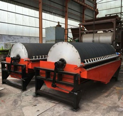 20t / h 35r / นาทีเครื่องแยกแม่เหล็กแบบกลองเปียกสำหรับการแปรรูปแร่