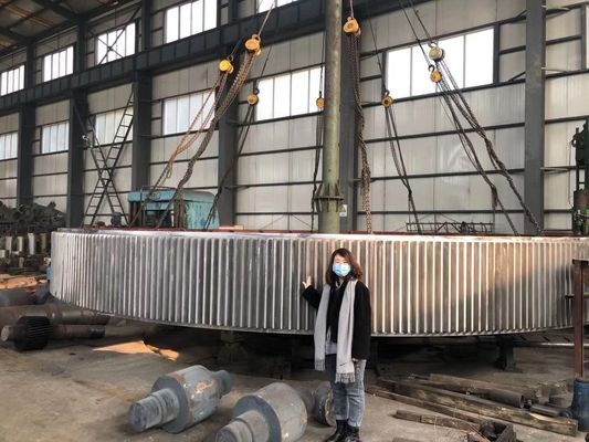 UNI EN ISO มาตรฐาน 120MT Big Mill Girth Gear สำหรับเตาเผาแบบหมุน