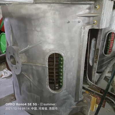 1ton 800kw การหลอมอย่างรวดเร็วความถี่ปานกลางเครื่องหลอมเหนี่ยวนำเตาหลอมโลหะ